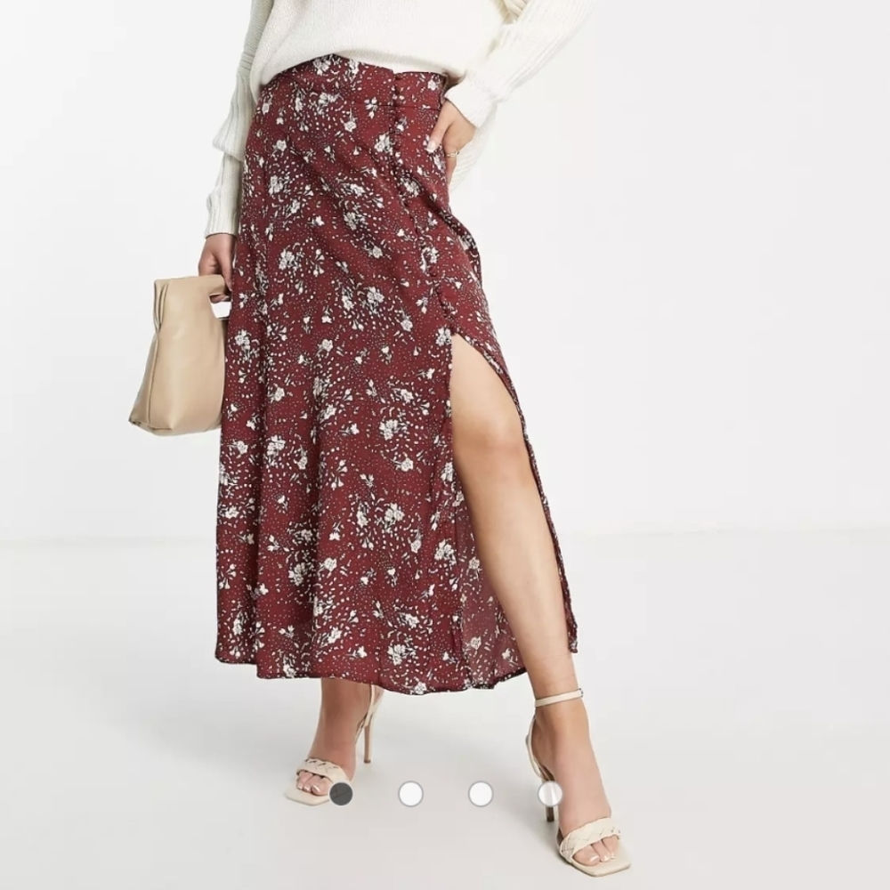 Free People  button down midi sammy skirt